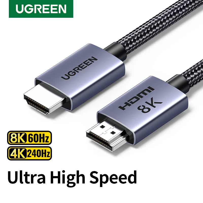 Cabo HDMI UGREEN 8K / 60Hz para PS5 Xiaomi TV Box